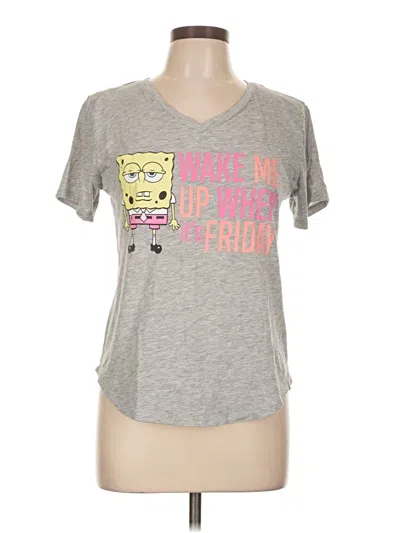 Pre-owned Nickelodeon Short Sleeve T-shirt In Gray