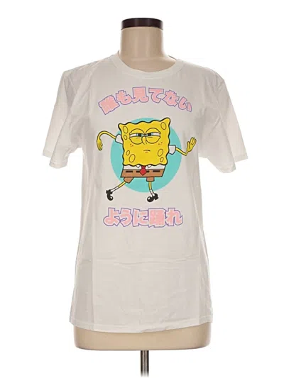 Pre-owned Nickelodeon Short Sleeve T-shirt In Ivory