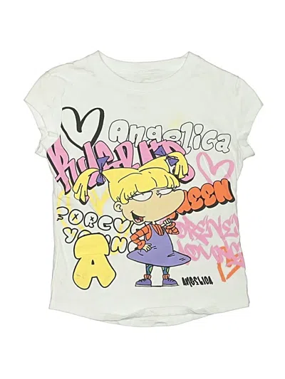 Pre-owned Nickelodeon Kids' Short Sleeve T-shirt In Ivory