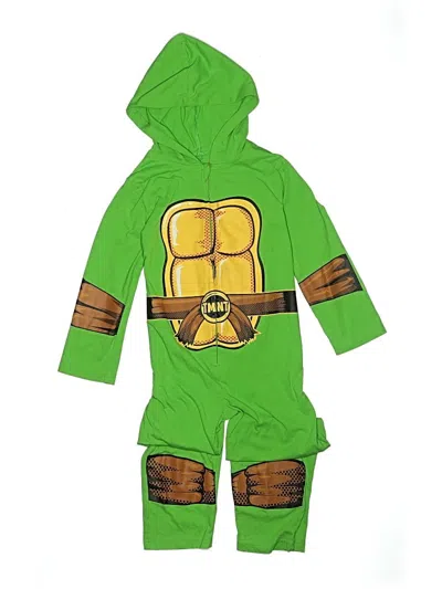 Pre-owned Nickelodeon Kids' Snow Pants With Bib In Green