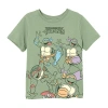 Nickelodeon Toddler Boys Crew Neck Short Sleeve Regular Fit Teenage Mutant Ninja Turtles Graphic T-shirt In Green