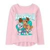 Nickelodeon Toddler Girls Crew Neck Long Sleeve Regular Fit Paw Patrol Graphic T-shirt In Pink