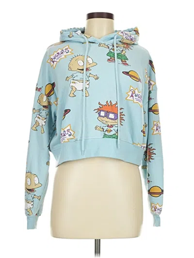 Pre-owned Nickelodeon Zip Up Hoodie In Blue