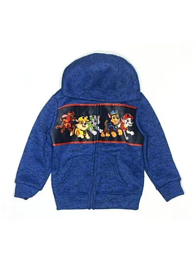 Pre-owned Nickelodeon Kids' Zip Up Hoodie In Blue