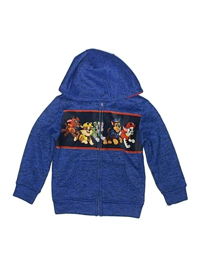 Pre-owned Nickelodeon Kids' Zip Up Hoodie In Blue