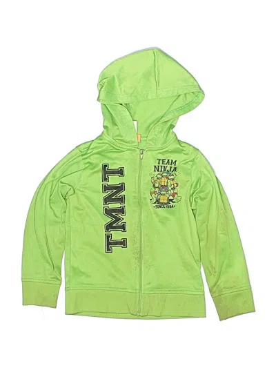 Pre-owned Nickelodeon Kids' Zip Up Hoodie In Green