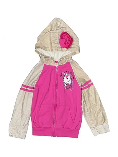Pre-owned Nickelodeon Kids' Zip Up Hoodie In Pink