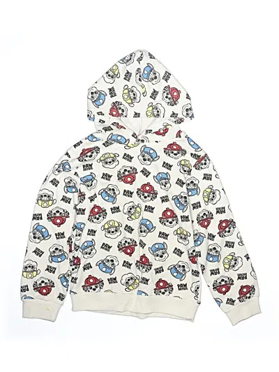 Nickelodeon Kids' Zip Up Hoodie In White