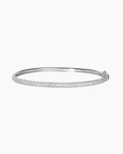 Nickho Rey Women's Malibu Bangle Bracelet In White Rhodium In Metallic