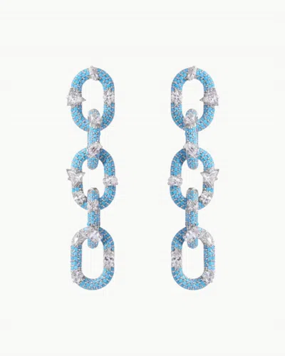 Nickho Rey Women's Spark Earrings In Turquoise Crystal In Blue