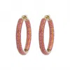 Nickho Rey Women's Tire Hoop Earring In Peach In Pink