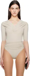 Nicklas Skovgaard Beige Merete Bodysuit In Cream