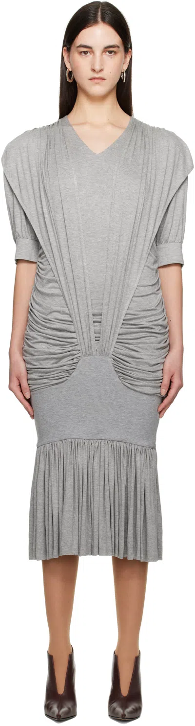 Nicklas Skovgaard Gray Amanda Midi Dress In Grey