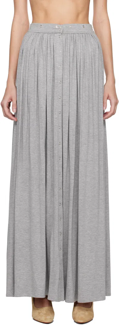 Nicklas Skovgaard Gray Ivy Maxi Skirt In Light Grey