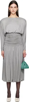Nicklas Skovgaard Gray Lori Midi Dress In Grey