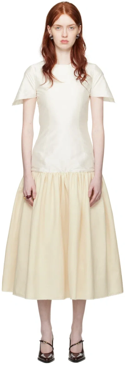 Nicklas Skovgaard Ssense Exclusive Off-white Andrea Maxi Dress In Ivory