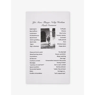 Nicky Haslam Studio Ltd Yet More Things Haslam Finds Cotton Tea Towel In White