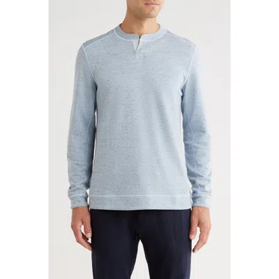 Nicoby Mélange Reversible Long Sleeve Shirt In Blue