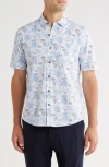 Nicoby Regular Fit Short Sleeve Stretch Button-up Shirt