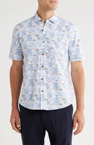 Nicoby Regular Fit Short Sleeve Stretch Button-up Shirt In Multi