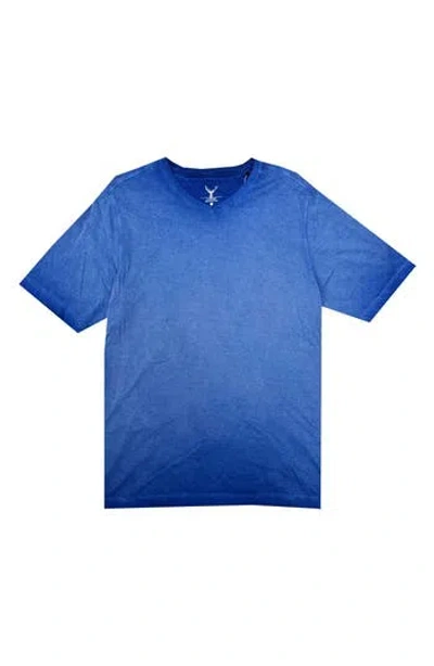 Nicoby Spray V-neck Pima Cotton T-shirt In Ink