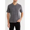 Nicoby V-neck Slubbed T-shirt In Gray