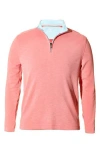 Nicoby Waffle Stitch Polynosic Quarter Zip Pullover In Magenta