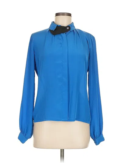 Pre-owned Nicola Long Sleeve Blouse In Blue