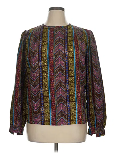 Pre-owned Nicola Long Sleeve Blouse In Purple