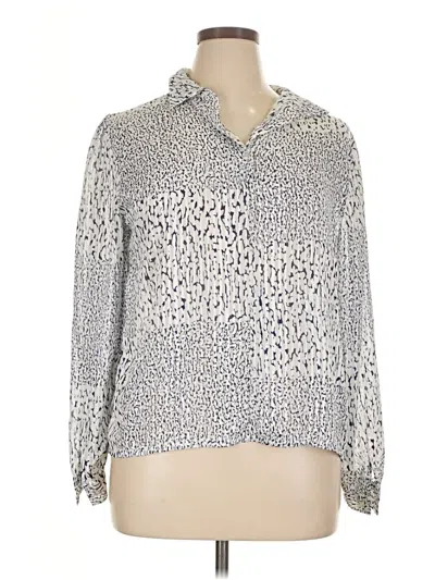 Pre-owned Nicola Long Sleeve Blouse In Silver