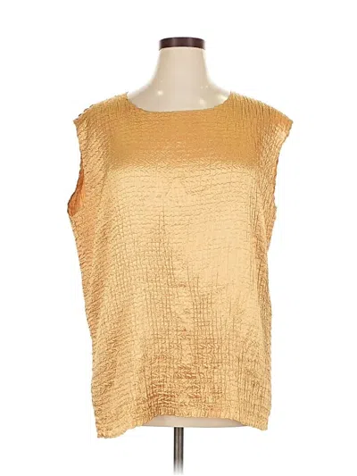 Pre-owned Nicola Sleeveless Blouse In Gold