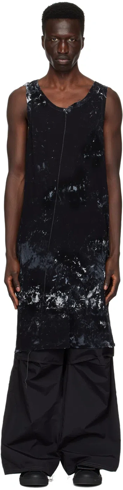 Nicolas Andreas Taralis Black Graphic Tank Top In 0 Cm Dark Camo