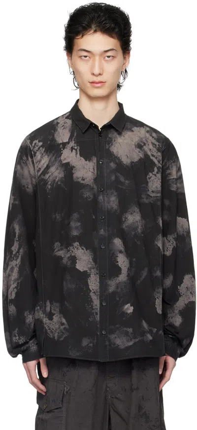 Nicolas Andreas Taralis Black Loose Shirt In 0 Cm Dark Camo