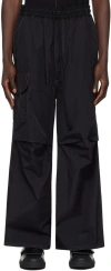 Nicolas Andreas Taralis Black Loose Thread Trousers In 0 Black