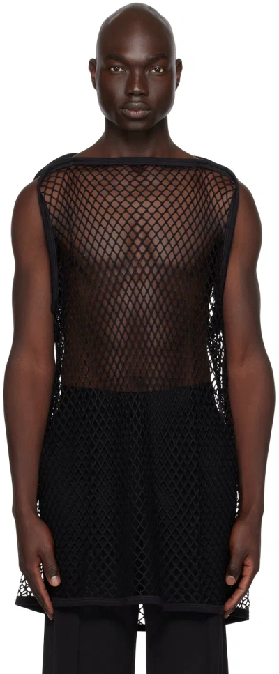 Nicolas Andreas Taralis Black Scoop Neck Tank Top In 0 Black