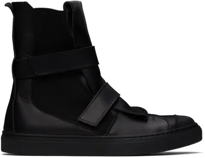 Nicolas Andreas Taralis Black Velcro Strap Trainers In 0 Black