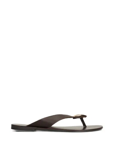 Nicolas Lainas Hardware-detail Leather Sandals In Brown