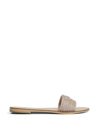 Nicolas Lainas Kimolos Crystal-embellished Multi-strap Sandals In Pink