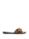 Nicolas Lainas Suede Flat Sandals In Multi