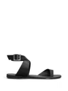 Nicolas Lainas Toe-loop Flat Sandals In Black