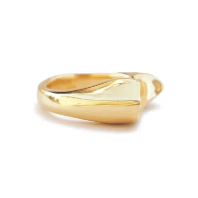 Nicole Amato Women's Fortitude Low Tide Ring  - Gold