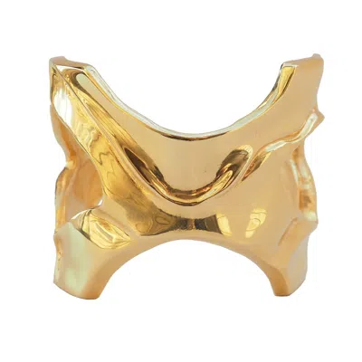 Nicole Amato Women's Fortitude Open Cuff Bracelet- Gold