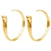 Nicole Amato Women's Fortitude Statement Hoops - Gold
