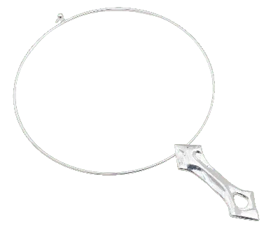 Nicole Amato Women's Gold Fortitude Double Arrow Pendant On Neck Band - Silver