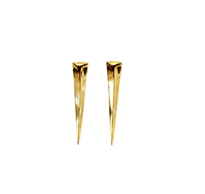 Nicole Amato Women's Gold Fortitude Small Stiletto Earrings