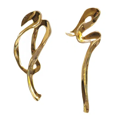 Nicole Amato Women's Gold Pas De Deux Earrings