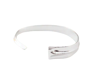 Nicole Amato Women's Open Bangle Bracelet - Silver