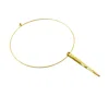 Nicole Amato Women's Rolling Ocean Pendant On Stainless Neckband - Gold
