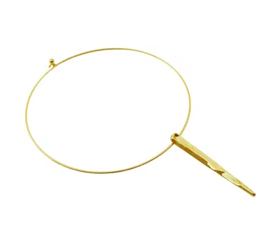 Nicole Amato Women's Rolling Ocean Pendant On Stainless Neckband - Gold