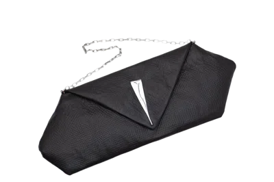 Nicole Amato Women's The Tempist Dinner Bag In Black With Silver